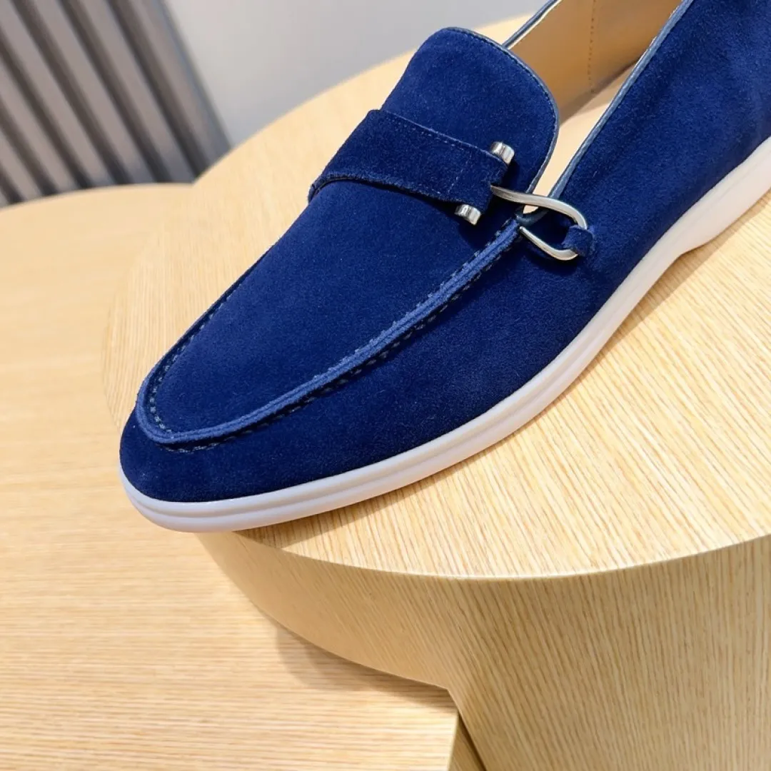 Men's Men's Shoes💰Men's Shoes💰440💰[loro piana] Couple's Style - The new moccasins are made of water-repellent treated suede uppers with rubber soles, a classic. The complex craftsmanship and meticulous structure make the shoes light and soft, allowing you to walk comfortably and freely. Perfect for wearing at the beach or out in the water during the summer. Women’s size: 35-40 Men’s size: 38-45